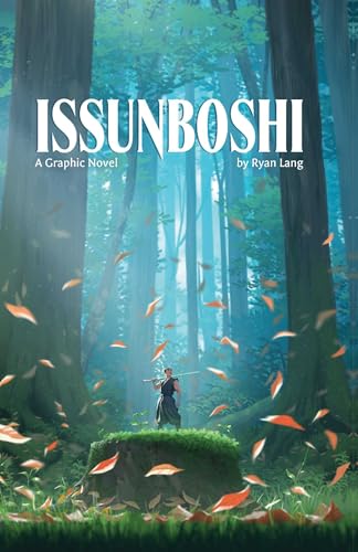 Cover of “Issunboshi” graphic novel, a small figure in a forest.