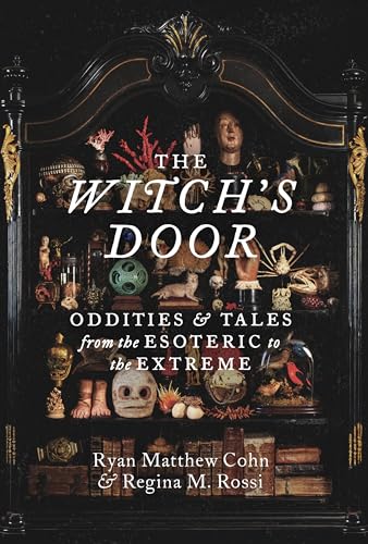 Book cover: “The Witch’s Door” featuring a cabinet of curiosities.