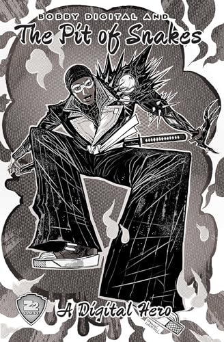 Black and white comic cover featuring a man and a snake-like figure.