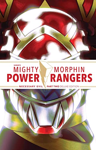 Comic book cover featuring the Red Power Ranger’s helmet, title, and logo.