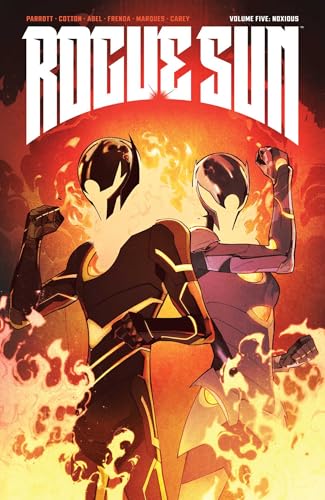 Book cover: two masked figures in suits stand against a fiery background.