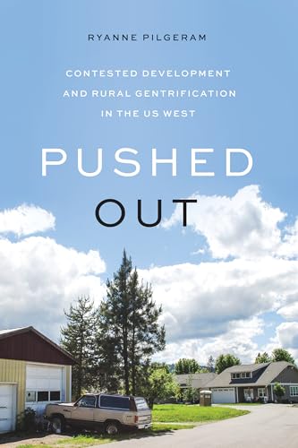 Book cover with title “Pushed Out” over a rural landscape image.