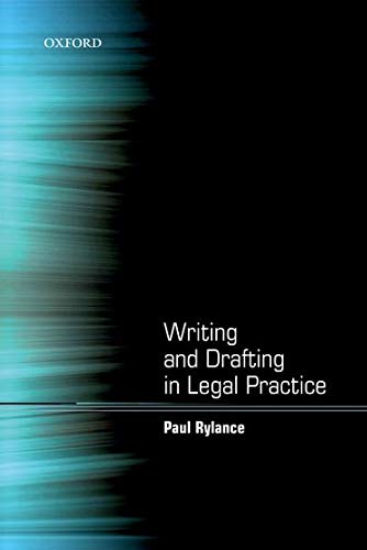 Book cover: "Writing and Drafting in Legal Practice" by Paul Rylance.