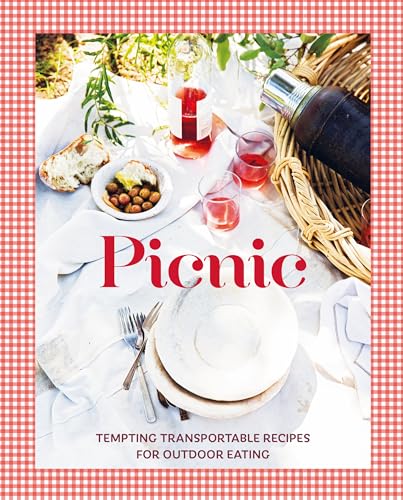 Cookbook cover with picnic food, drinks, and the word "Picnic" in red.