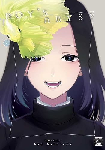 Manga cover featuring a smiling woman with black hair and a yellow betta fish.