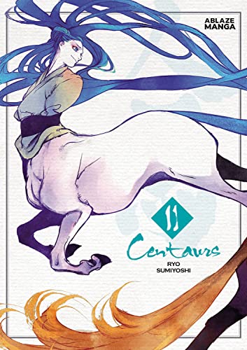 Manga cover depicting a centaur with blue hair and a horse body.