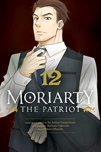 Manga cover featuring a man in a vest adjusting his tie against dark background.