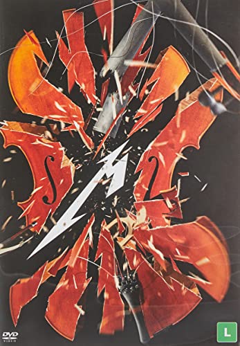 Metallica S&M2 DVD cover: shattered instruments and band logo on black.