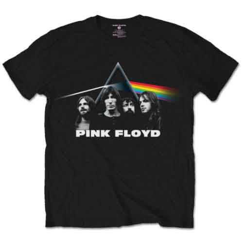 Black unisex t-shirt featuring the iconic Pink Floyd Dark Side of the Moon prism.