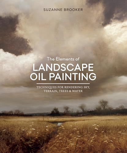 Book cover: landscape painting tutorial with cloudy sky image.