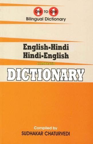 Orange and cream dictionary cover: "English-Hindi & Hindi-English Dictionary".