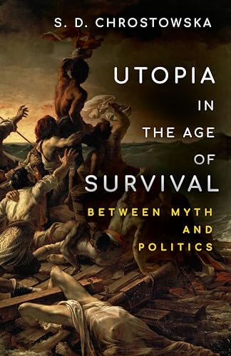 Book cover: “Utopia in the Age of Survival” with a painting of struggling figures.