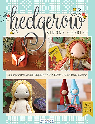 Book cover featuring handmade felt dolls, fox bag, and miniature figures with sewing instructions.