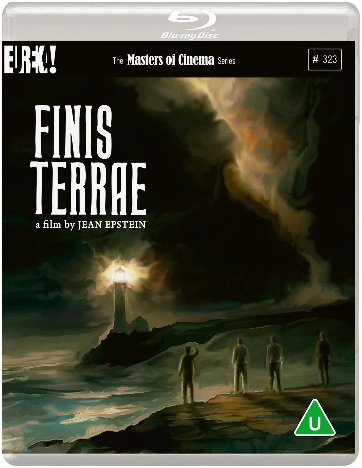 Blu-ray cover art showing a lighthouse at night with four figures on a shore.