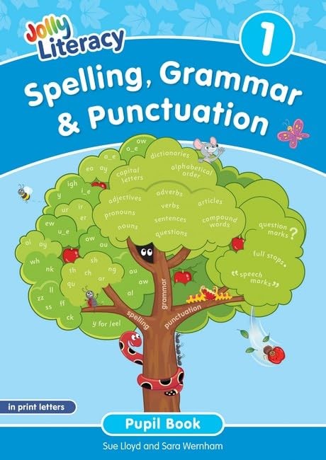 Jolly Literacy Pupil Book 1 cover, illustrated with a grammar tree.