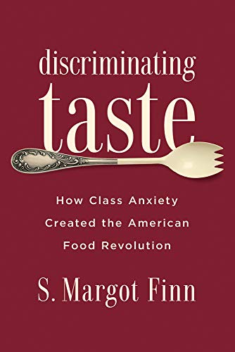 Book cover: "Discriminating Taste" with silver spoon illustration.