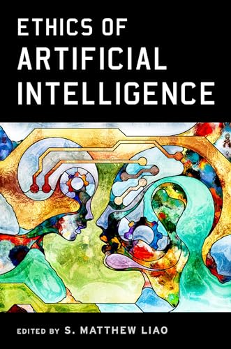 Book cover: "Ethics of Artificial Intelligence" with abstract face imagery.