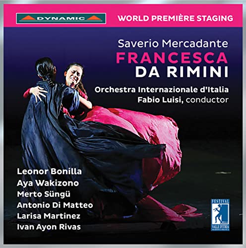 CD cover featuring two opera performers in dark and red costumes on stage.