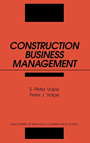 Red book cover with white text: "Construction Business Management" by Volpe.