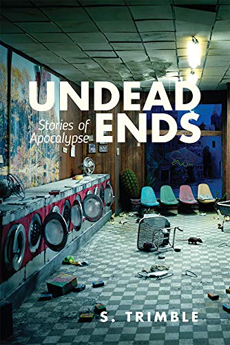Book cover: "Undead Ends" with a laundromat scene and debris.