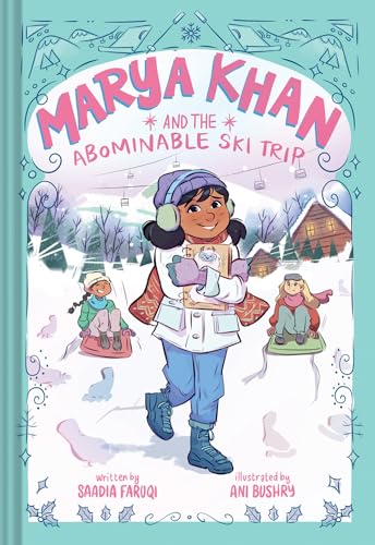 Book cover: girl in winter clothes with sledding friends in snow.