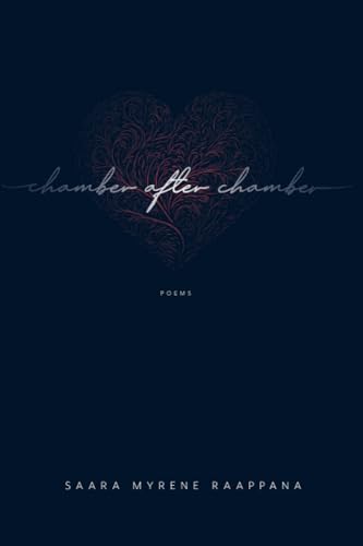 Book cover: dark blue background with a heart-shaped floral design.