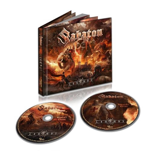 Sabaton "Legends" CD with two discs, featuring historical battle artwork.