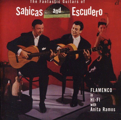 "CD cover featuring two men in suits playing guitars."