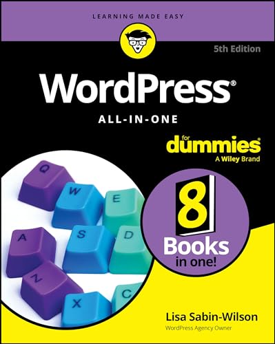 Book cover for "WordPress All-in-One For Dummies" 5th Edition.