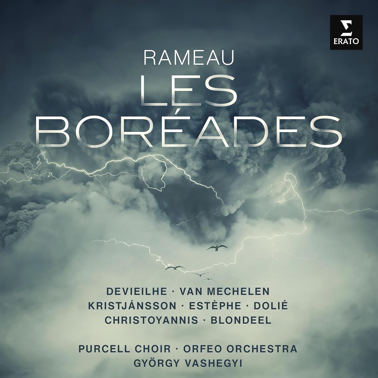 CD cover for Rameau’s *Les Boréades* with stormy sky imagery.