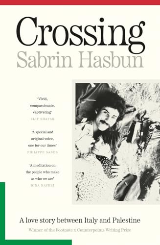 Book cover: "Crossing" by Sabrin Hasbun, featuring a portrait of a man.