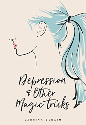 Book cover featuring a line drawing of a woman with a blue ponytail.
