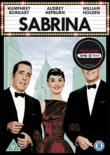 Sabrina" DVD cover featuring Humphrey Bogart, Audrey Hepburn, and William Holden.