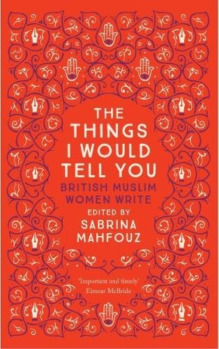 Red book cover with white text and repeating hand and pen motifs.