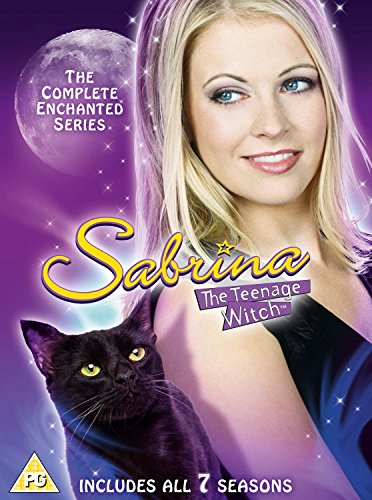 Sabrina the Teenage Witch DVD cover with Melissa Joan Hart and Salem the cat.