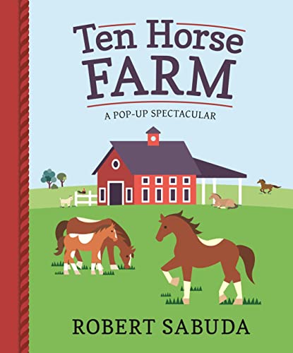 Book cover: "Ten Horse Farm" with a red barn and grazing horses.