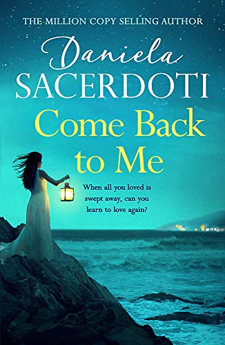 Book cover: woman with lantern overlooking ocean at night.