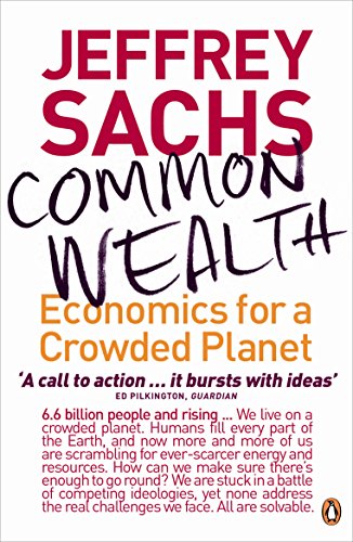 Book cover: "Common Wealth" by Jeffrey Sachs, with handwritten-style title.