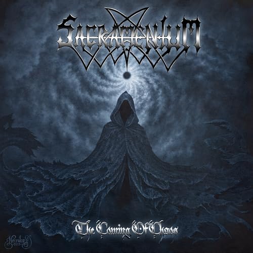 Dark album cover featuring a hooded figure against a swirling, stormy sky.