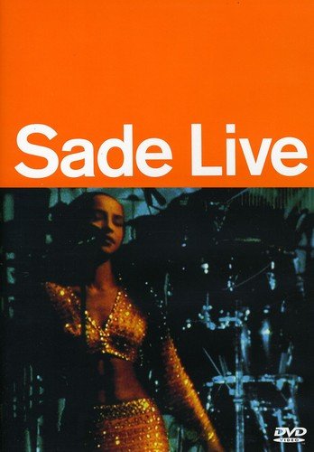 DVD cover for “Sade Live” featuring Sade Adu performing onstage.