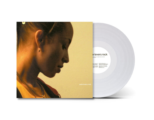 Sade’s “Lovers Rock” clear vinyl LP with portrait cover art.
