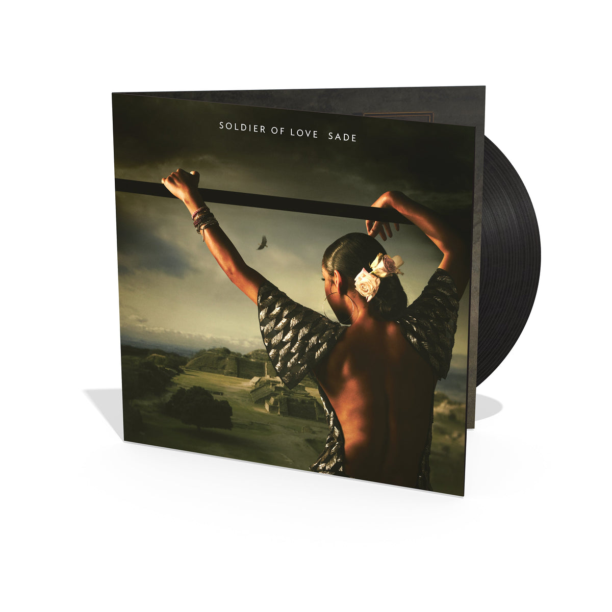 Sade’s “Soldier Of Love” vinyl record with a woman on the cover.