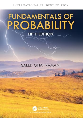 Textbook cover: "Fundamentals of Probability," fifth edition, with lightning background.