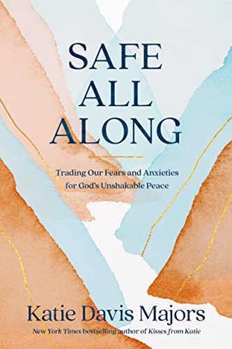 Book cover with watercolor shapes and bold title: "Safe All Along.