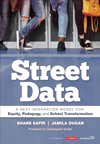 Book cover featuring students’ legs and the title “Street Data” in white text.