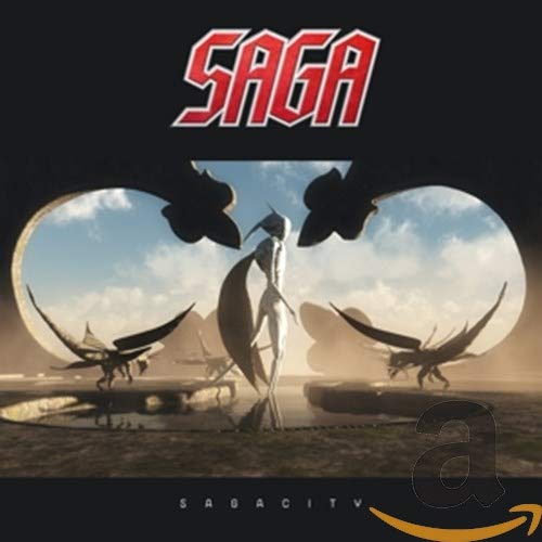 CD cover for Saga’s “Sagacity” featuring a fantasy landscape and figures.