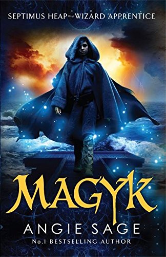 Book cover: hooded figure stands on stone amidst stormy, magical waves.