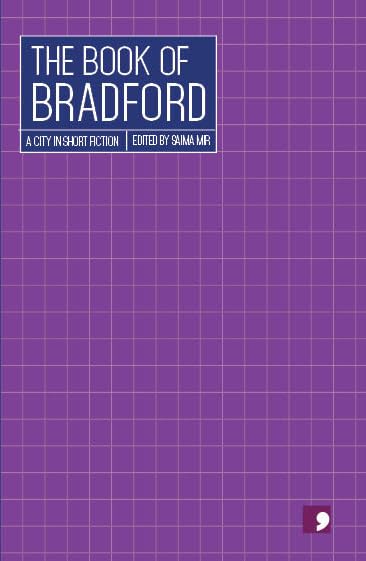 Book cover with purple grid background and white text reading The Book of Bradford.