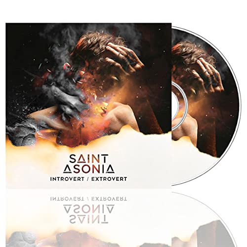 CD cover for Saint Asonia’s “Introvert / Extrovert” with a distressed portrait.