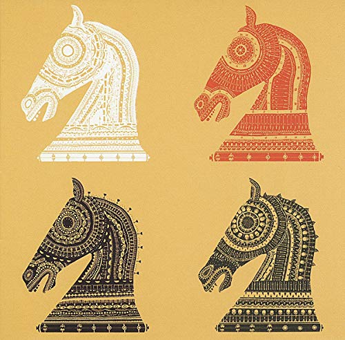 CD cover art: four chess knight heads in white, red, black, and patterned designs.